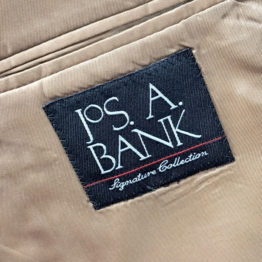 Jos. A. Bank Signature Collection Tan Wool Blazer Sport Coat 44R Gordon 6982